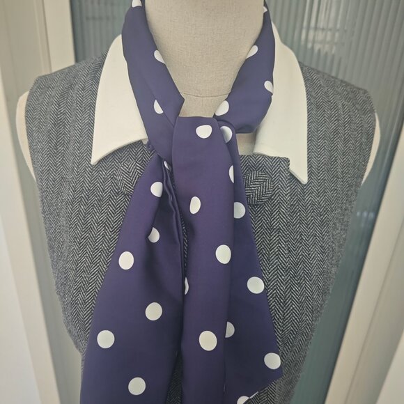 Self-Portrait Grey Herringbone Scarf Detail Mini Dress in a wool blend material - Picture 5 of 10